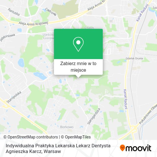 Mapa Indywidualna Praktyka Lekarska Lekarz Dentysta Agnieszka Karcz