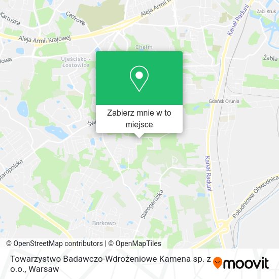 Mapa Towarzystwo Badawczo-Wdrożeniowe Kamena sp. z o.o.