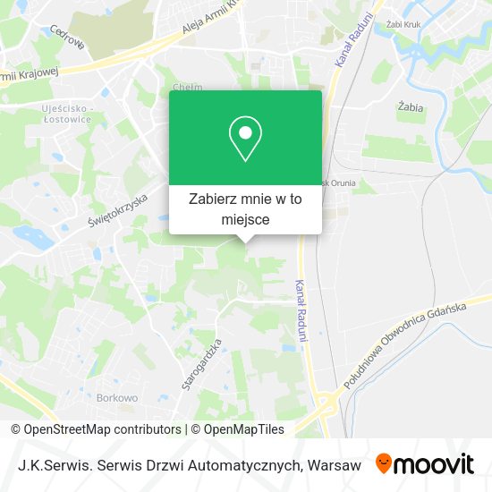 Mapa J.K.Serwis. Serwis Drzwi Automatycznych