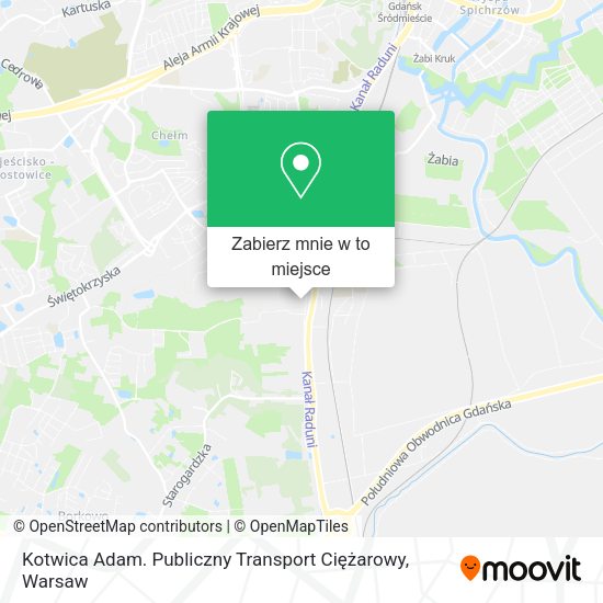 Mapa Kotwica Adam. Publiczny Transport Ciężarowy