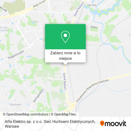 Mapa Alfa Elektro sp. z o.o. Sieć Hurtowni Elektrycznych