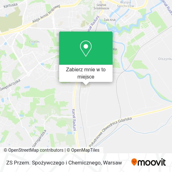 Mapa ZS Przem. Spożywczego i Chemicznego