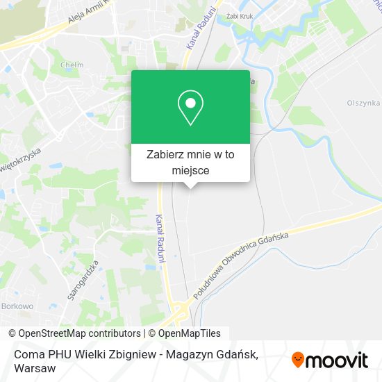 Mapa Coma PHU Wielki Zbigniew - Magazyn Gdańsk