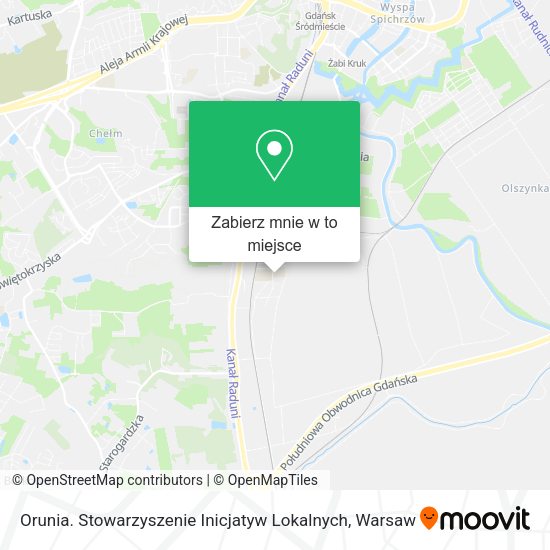 Mapa Orunia. Stowarzyszenie Inicjatyw Lokalnych