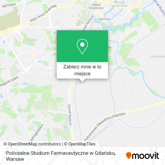 Mapa Policealne Studium Farmaceutyczne w Gdańsku