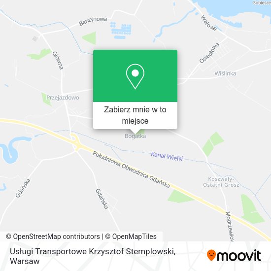 Mapa Usługi Transportowe Krzysztof Stemplowski