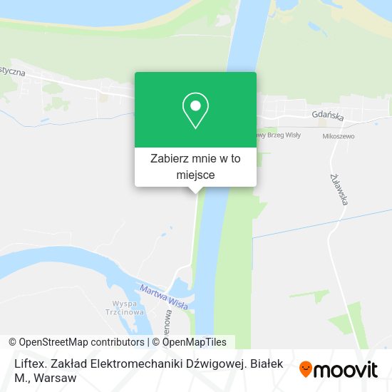 Mapa Liftex. Zakład Elektromechaniki Dźwigowej. Białek M.