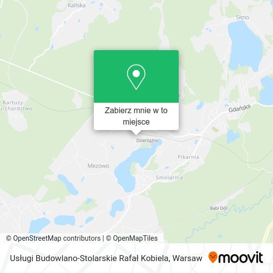 Mapa Usługi Budowlano-Stolarskie Rafał Kobiela