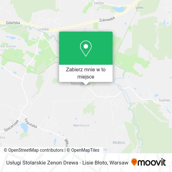 Mapa Usługi Stolarskie Zenon Drewa - Lisie Błoto