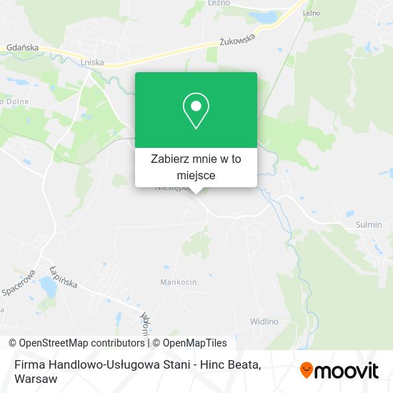 Mapa Firma Handlowo-Usługowa Stani - Hinc Beata