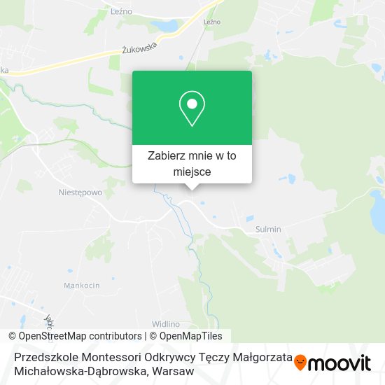 Mapa Przedszkole Montessori Odkrywcy Tęczy Małgorzata Michałowska-Dąbrowska