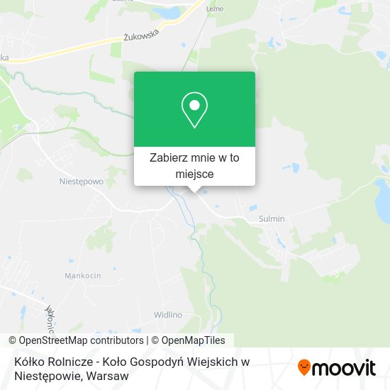 Mapa Kółko Rolnicze - Koło Gospodyń Wiejskich w Niestępowie