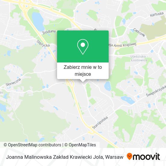 Mapa Joanna Malinowska Zakład Krawiecki Jola