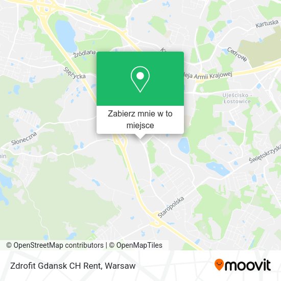 Mapa Zdrofit Gdansk CH Rent