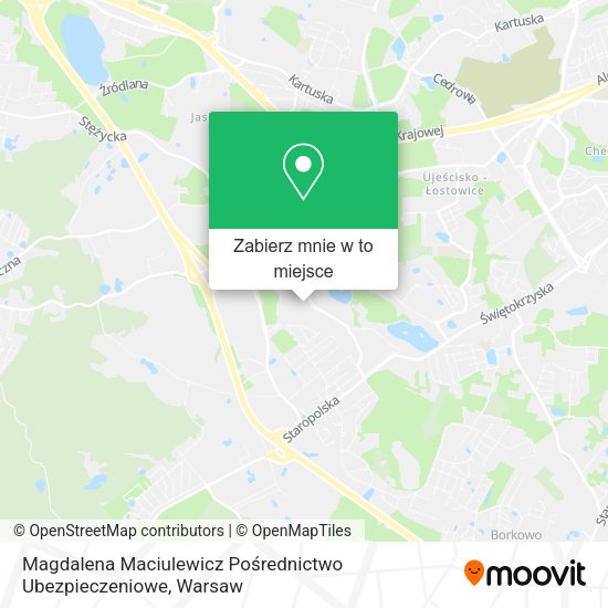 Mapa Magdalena Maciulewicz Pośrednictwo Ubezpieczeniowe