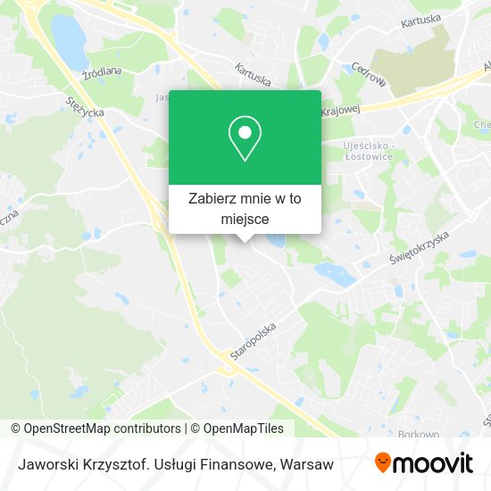 Mapa Jaworski Krzysztof. Usługi Finansowe