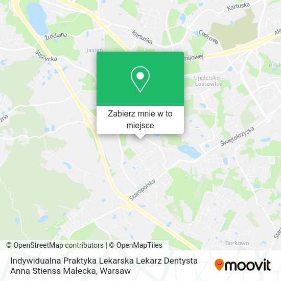 Mapa Indywidualna Praktyka Lekarska Lekarz Dentysta Anna Stienss Małecka