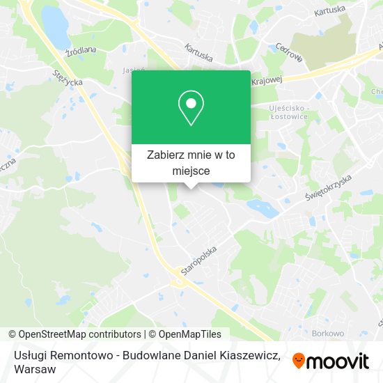 Mapa Usługi Remontowo - Budowlane Daniel Kiaszewicz