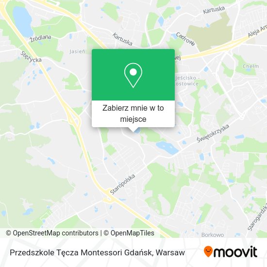 Mapa Przedszkole Tęcza Montessori Gdańsk