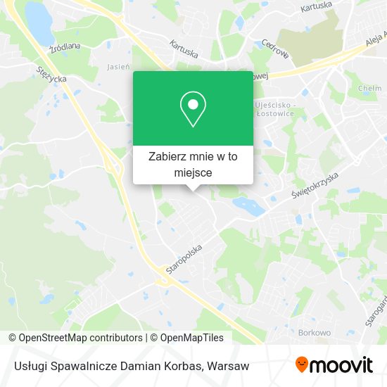 Mapa Usługi Spawalnicze Damian Korbas