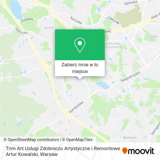 Mapa Trim Art Usługi Zdobniczo Artystyczne i Remontowe Artur Kowalski