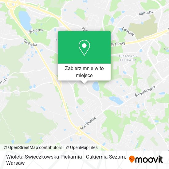 Mapa Wioleta Swieczkowska Piekarnia - Cukiernia Sezam