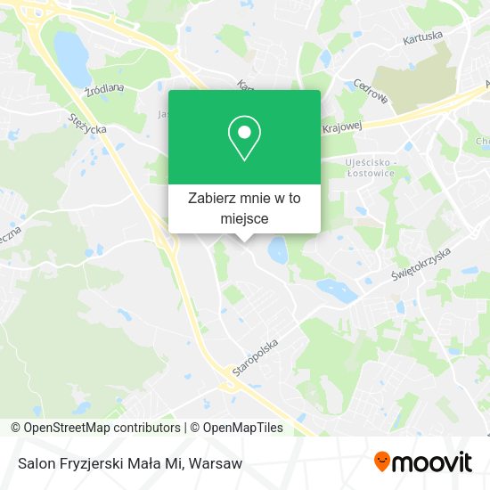 Mapa Salon Fryzjerski Mała Mi