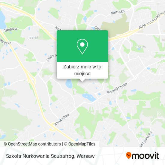 Mapa Szkoła Nurkowania Scubafrog