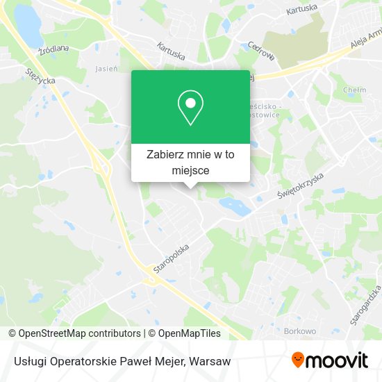 Mapa Usługi Operatorskie Paweł Mejer