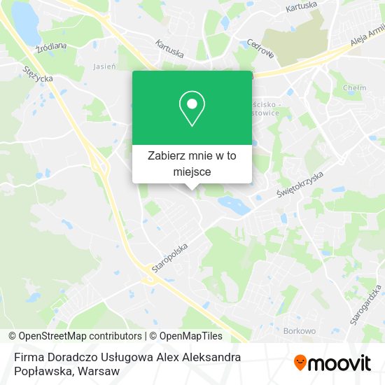 Mapa Firma Doradczo Usługowa Alex Aleksandra Popławska