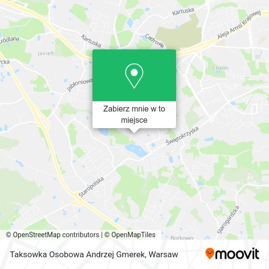 Mapa Taksowka Osobowa Andrzej Gmerek