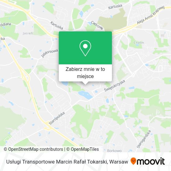 Mapa Usługi Transportowe Marcin Rafał Tokarski