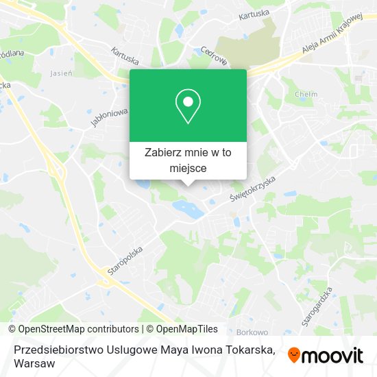 Mapa Przedsiebiorstwo Uslugowe Maya Iwona Tokarska