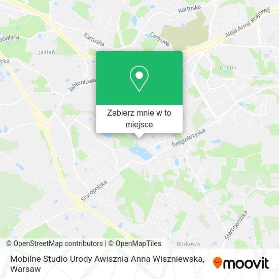 Mapa Mobilne Studio Urody Awisznia Anna Wiszniewska