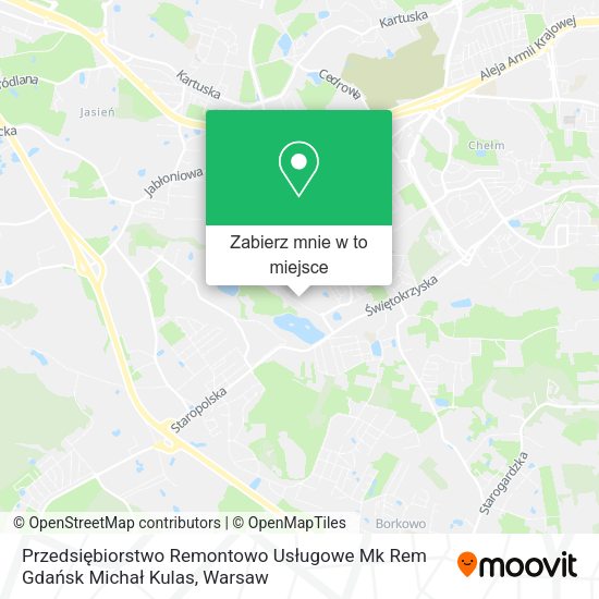 Mapa Przedsiębiorstwo Remontowo Usługowe Mk Rem Gdańsk Michał Kulas