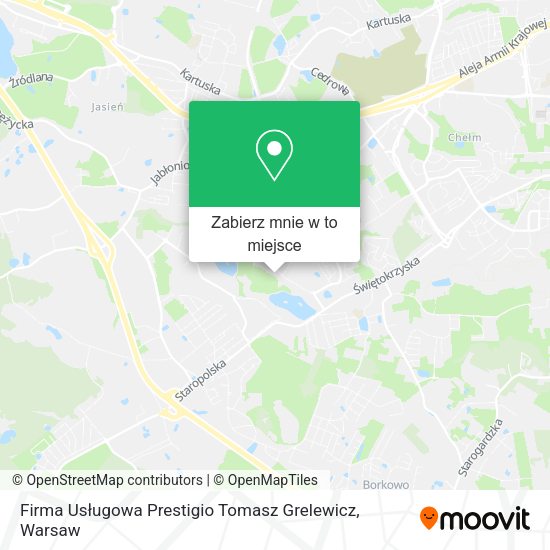 Mapa Firma Usługowa Prestigio Tomasz Grelewicz