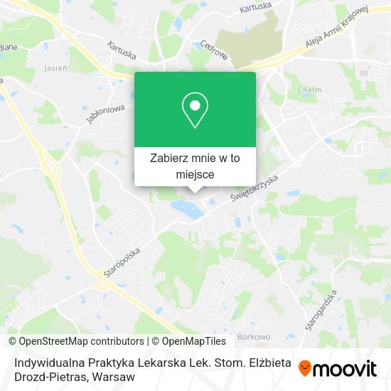 Mapa Indywidualna Praktyka Lekarska Lek. Stom. Elżbieta Drozd-Pietras