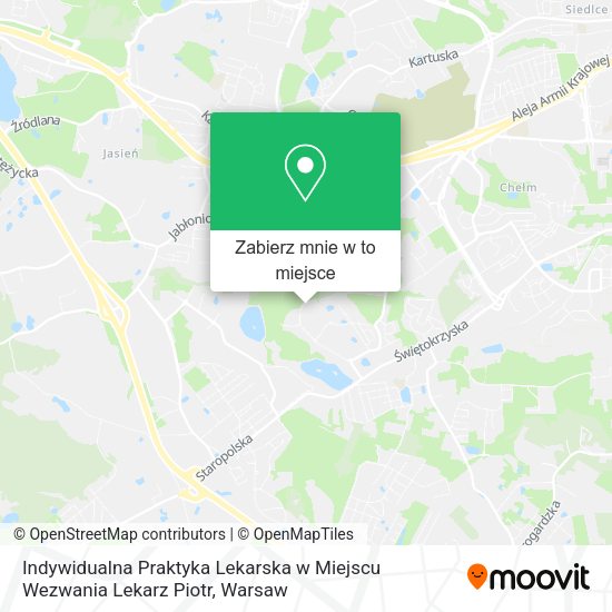 Mapa Indywidualna Praktyka Lekarska w Miejscu Wezwania Lekarz Piotr