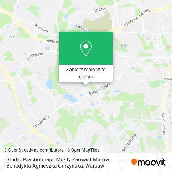 Mapa Studio Psychoterapii Mosty Zamiast Murów Benedykta Agnieszka Gurzyńska