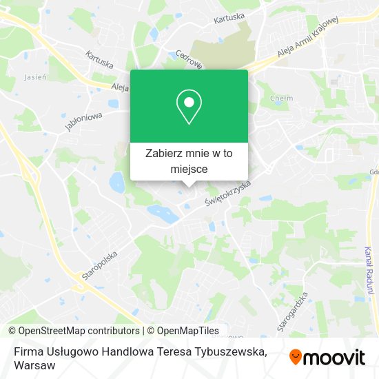 Mapa Firma Usługowo Handlowa Teresa Tybuszewska