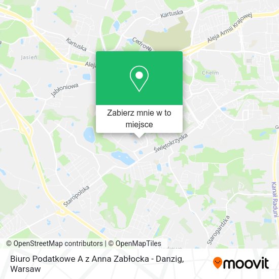 Mapa Biuro Podatkowe A z Anna Zabłocka - Danzig