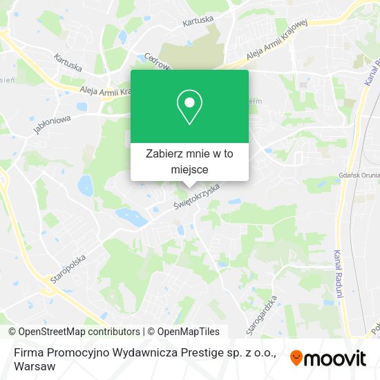 Mapa Firma Promocyjno Wydawnicza Prestige sp. z o.o.