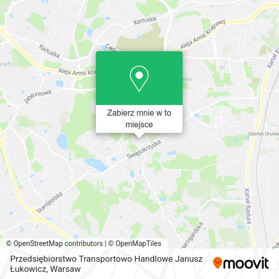 Mapa Przedsiębiorstwo Transportowo Handlowe Janusz Łukowicz