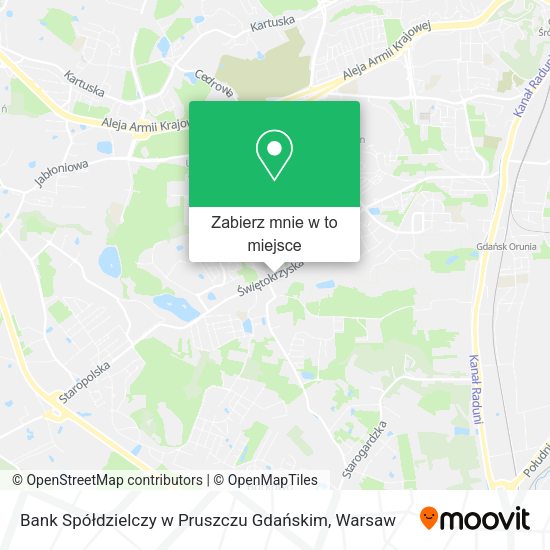 Mapa Bank Spółdzielczy w Pruszczu Gdańskim