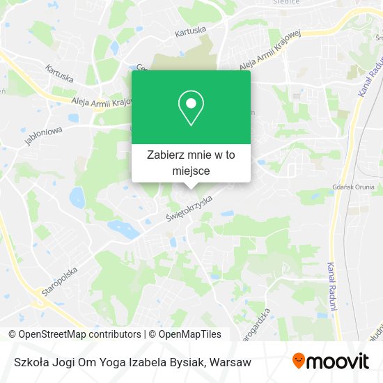 Mapa Szkoła Jogi Om Yoga Izabela Bysiak