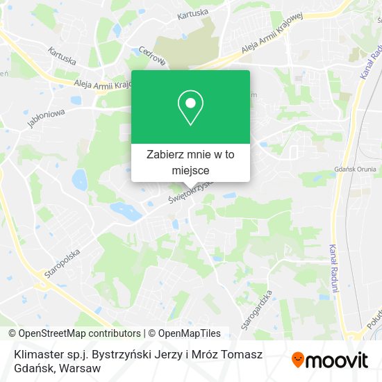 Mapa Klimaster sp.j. Bystrzyński Jerzy i Mróz Tomasz Gdańsk