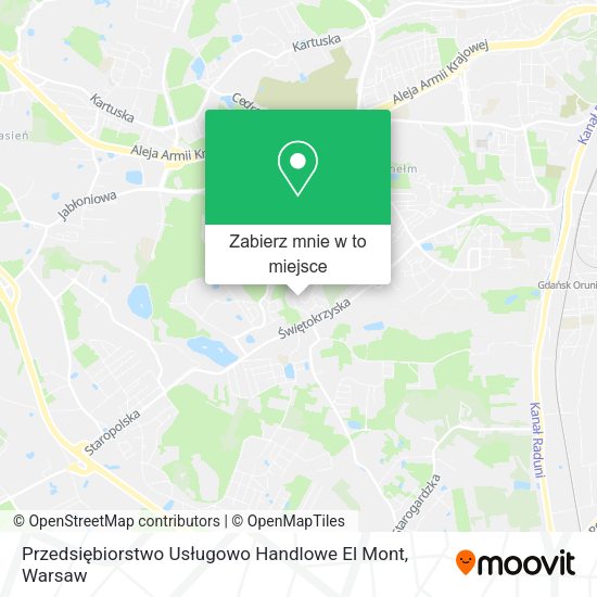 Mapa Przedsiębiorstwo Usługowo Handlowe El Mont