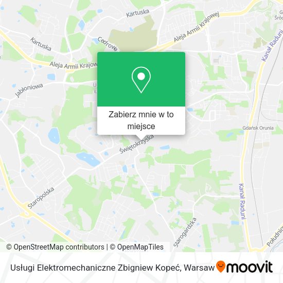 Mapa Usługi Elektromechaniczne Zbigniew Kopeć