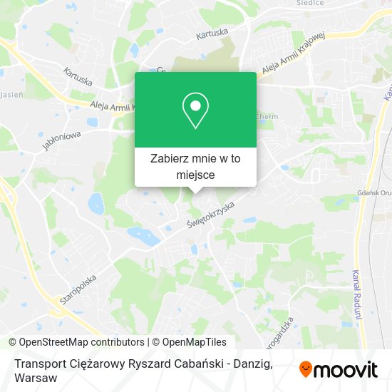 Mapa Transport Ciężarowy Ryszard Cabański - Danzig