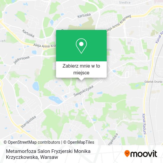 Mapa Metamorfoza Salon Fryzjerski Monika Krzyczkowska